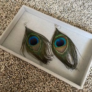 Peacock earrings